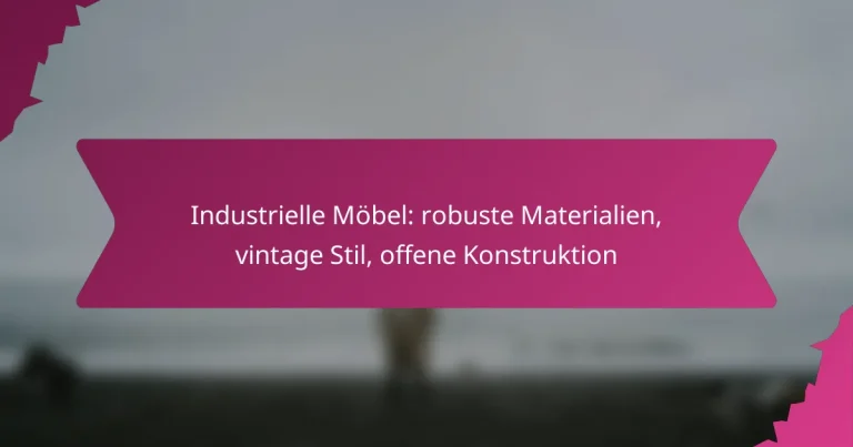 Industrielle Möbel: robuste Materialien, vintage Stil, offene Konstruktion