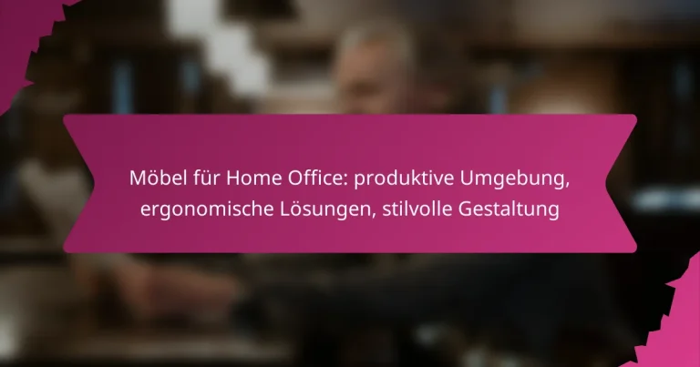 Möbel für Home Office: produktive Umgebung, ergonomische Lösungen, stilvolle Gestaltung